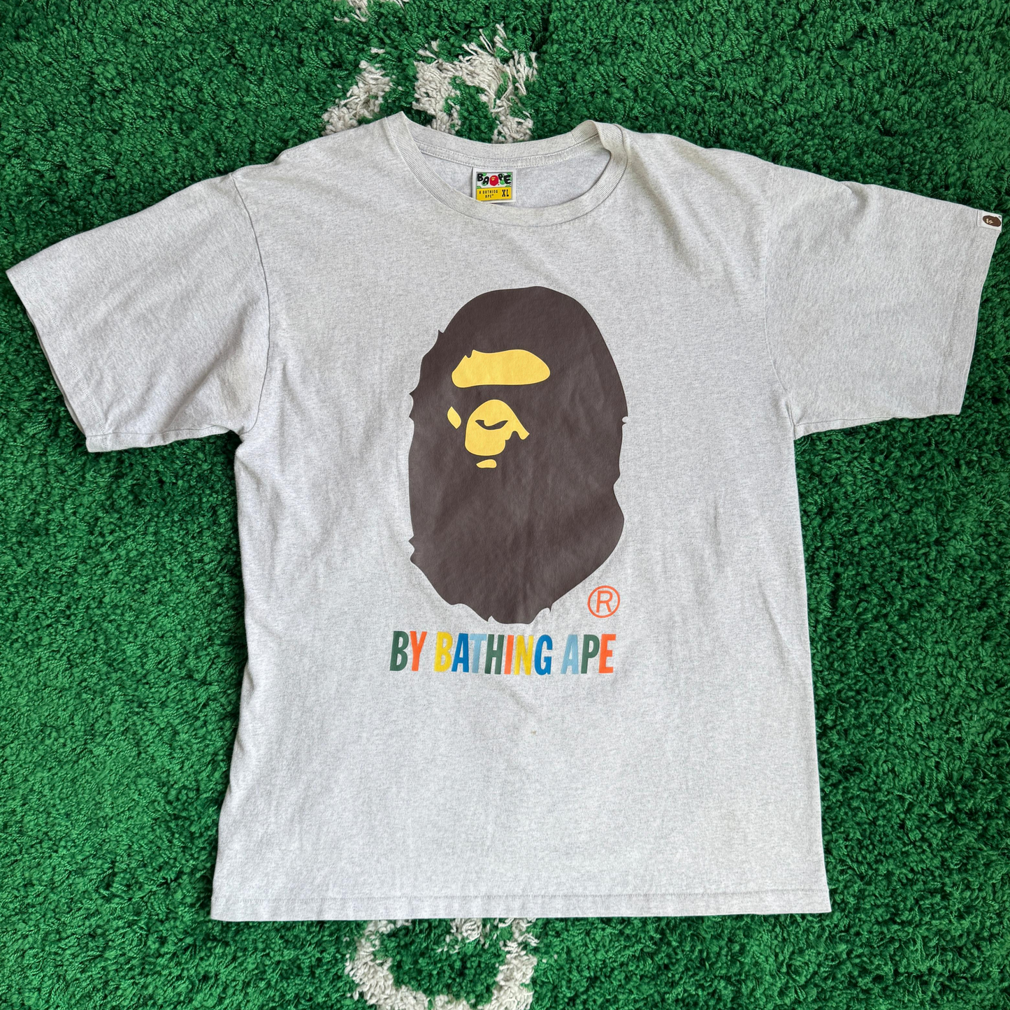 Bape multicolor tee grey