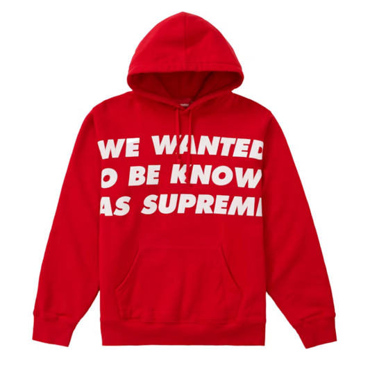 Supreme Known As Hooded Sweatshirt Red