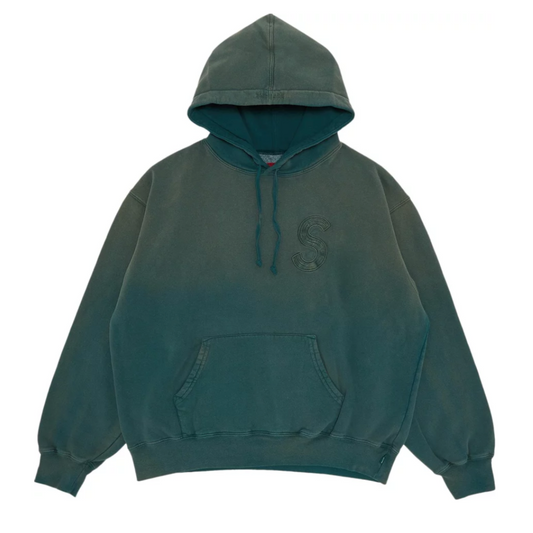 Supreme Overdyed S Logo Hooded Sweatshirt Teal
