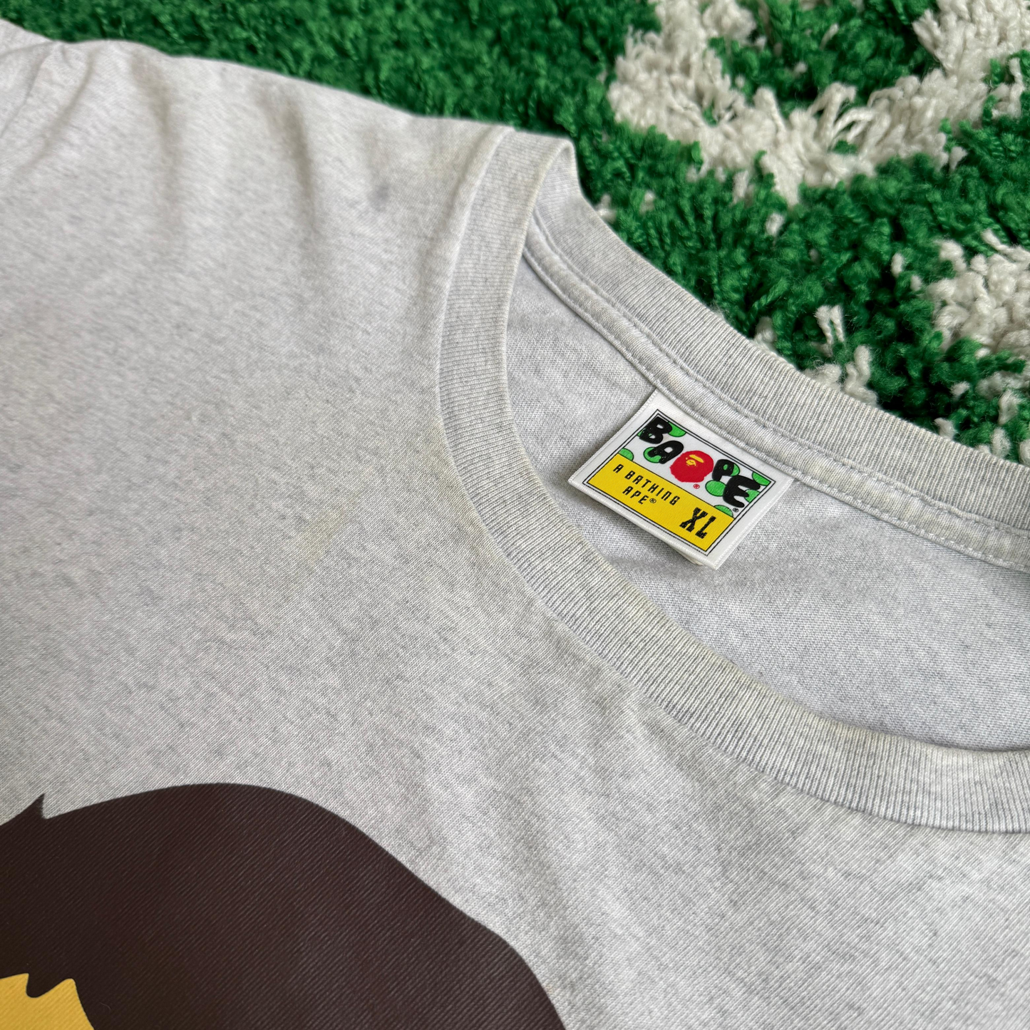 Bape multicolor tee grey