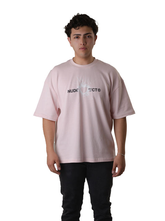 Nude project bullet heart tee pink
