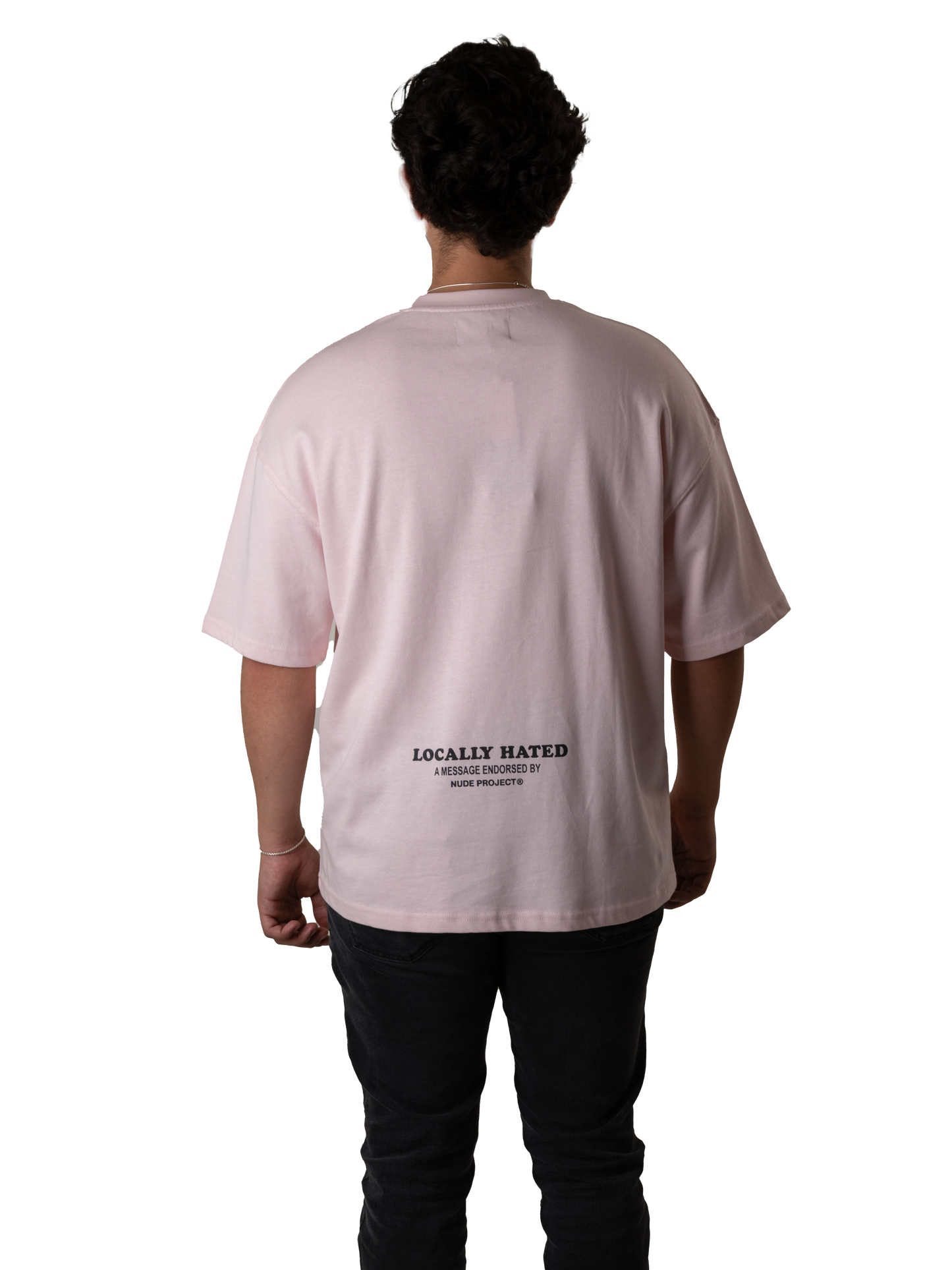 Nude project bullet heart tee pink